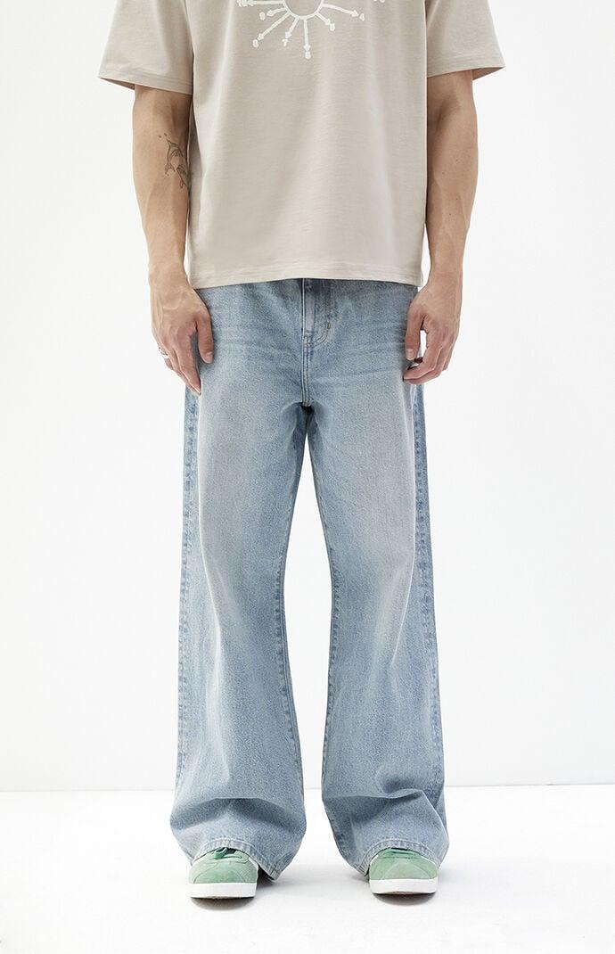 Men's Light Wash Extreme Baggy Jeans 34W x 32L Product Image