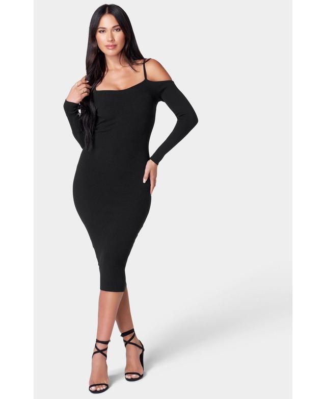 Women's Cold Shoulder Midi Dress Product Image