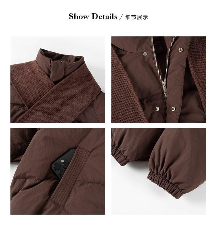 Plain Zip Puffer Jacket Product Image