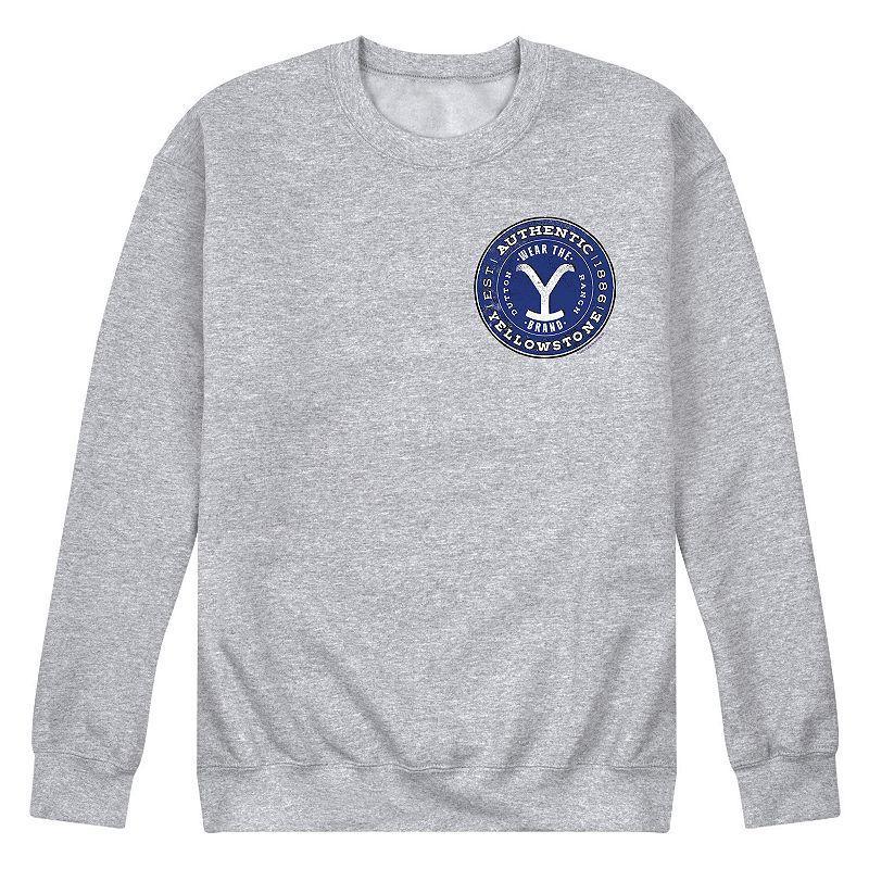 Mens Yellowstone Authentic Blue Logo Fleece Sweatshirt Product Image