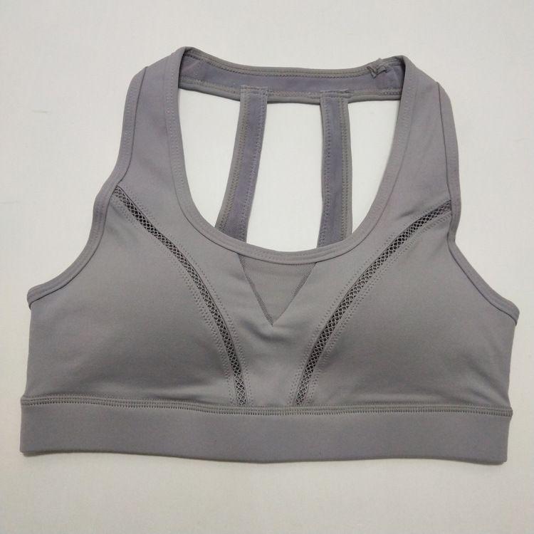 Mesh Panel Halter-Neck Sports Bra Product Image