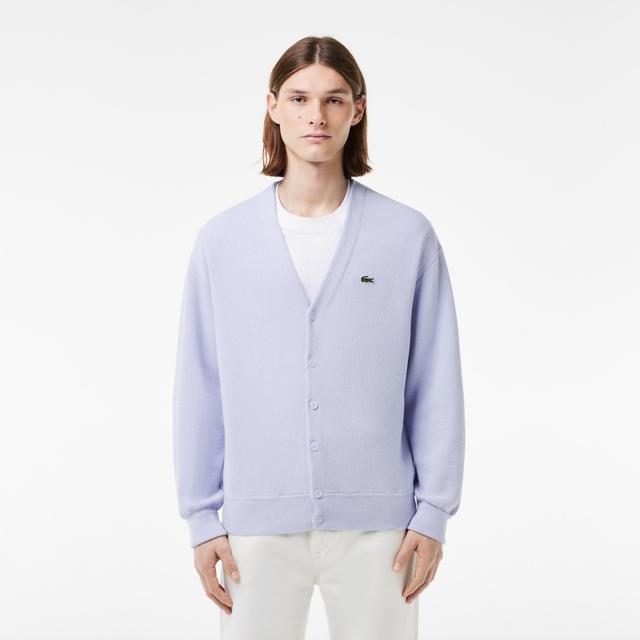 Men’s Lacoste V-neck Organic Cotton Cardigan Product Image