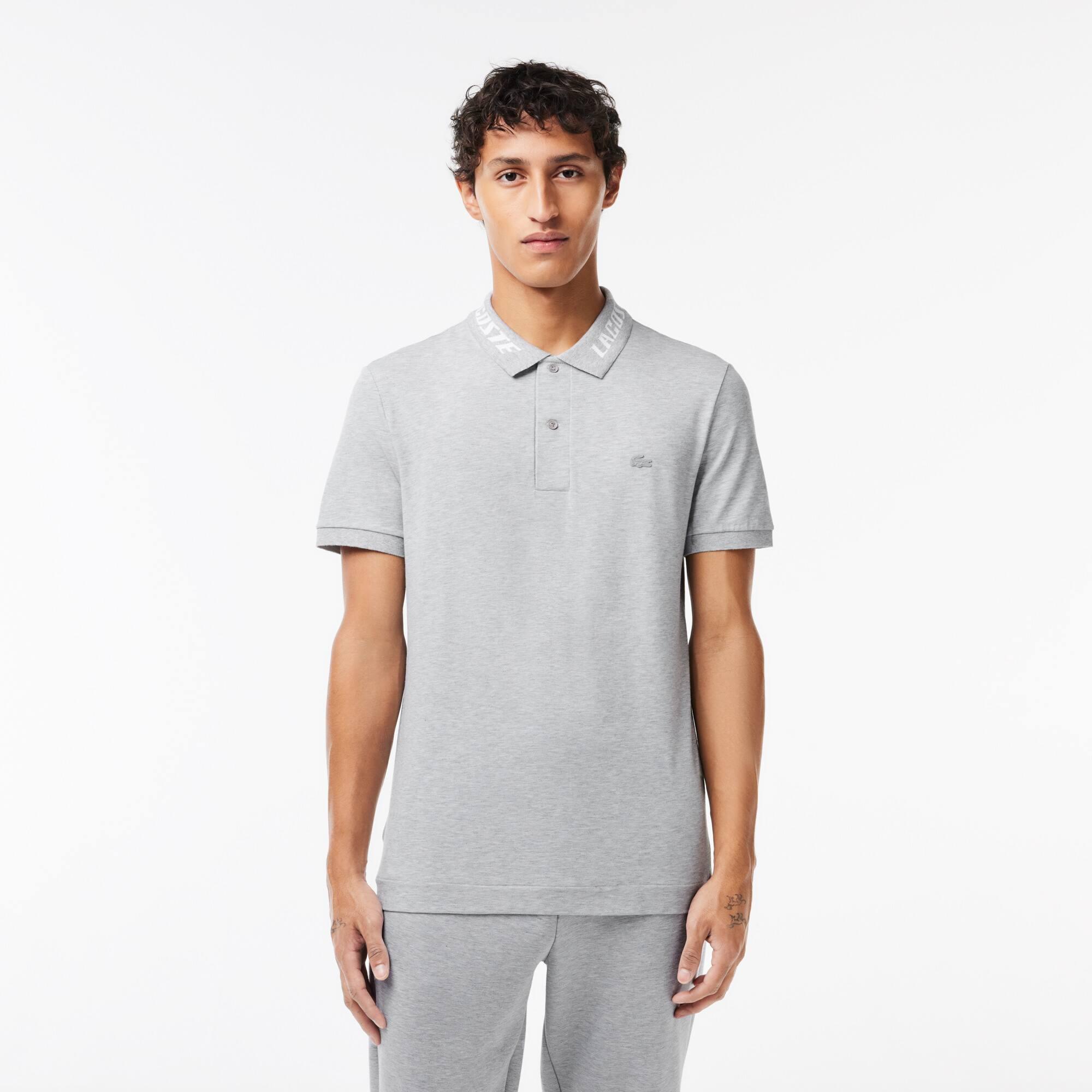 Men's Lacoste Branded Slim Fit Stretch Piqué Polo Product Image