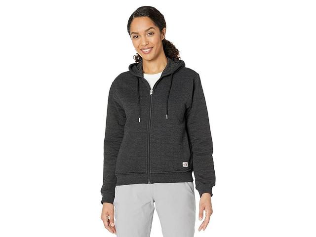 The North Face Longs Peak Quilted Full Zip Hoodie (TNF /White Heather) Women's Clothing Product Image