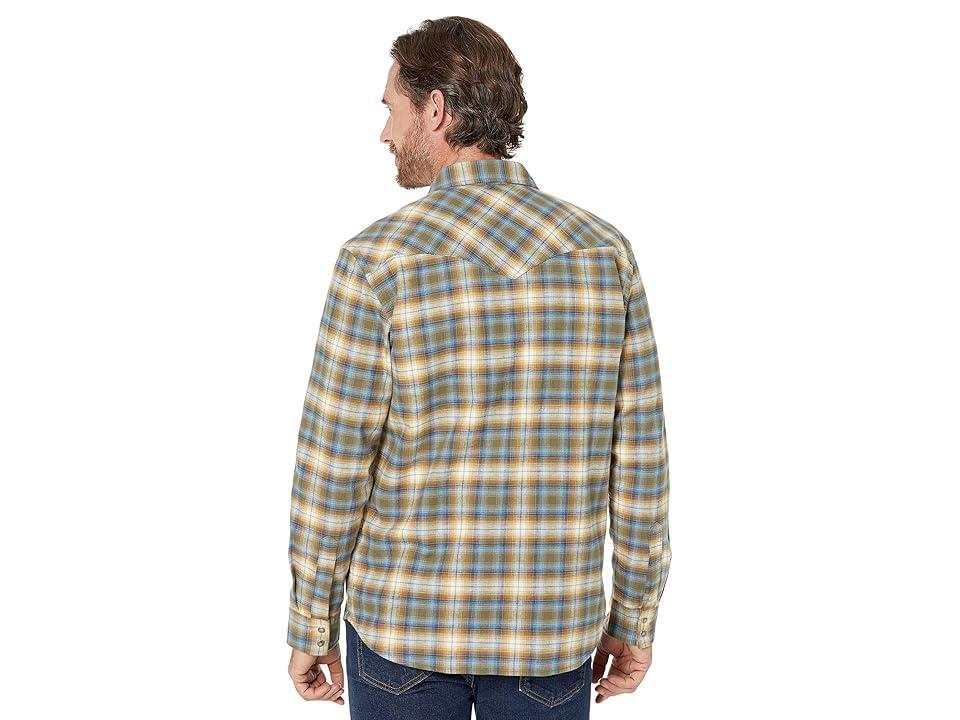 Pendleton Wyatt Shirt (Honey Ginger/Blue Plaid) Men's Clothing Product Image