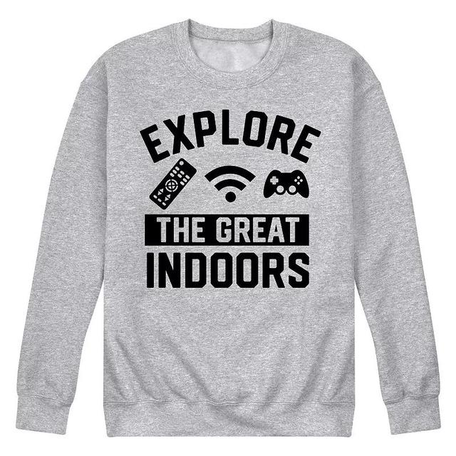 Mens The Great Indoors Fleece Sweatshirt Grey Gray Product Image