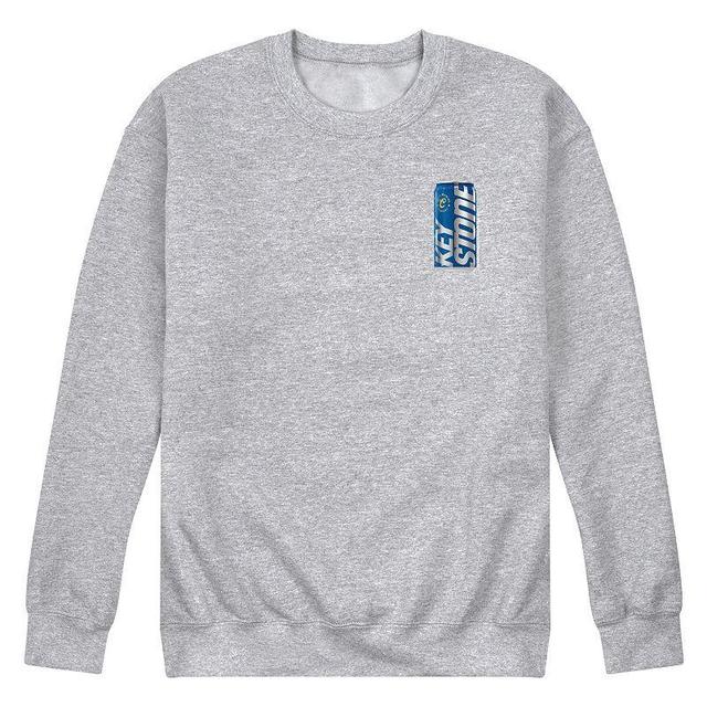 Mens Keystone Light Bottle Can Fleece Sweatshirt Grey Gray Product Image