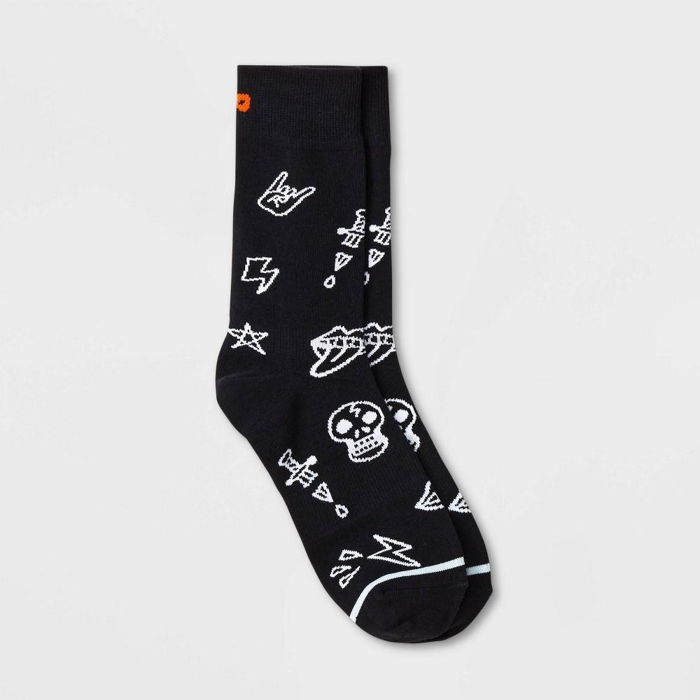 Pair of Thieves Mens Rock & Roll Cushion Crew Socks - Black 6-12 Product Image