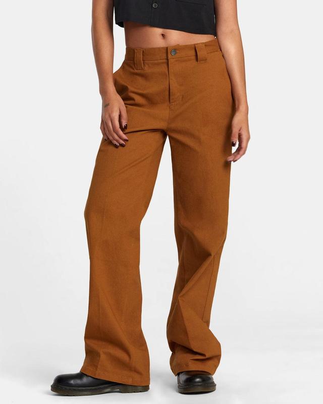 Coco Wide Leg Pants - Workwear Brown Product Image