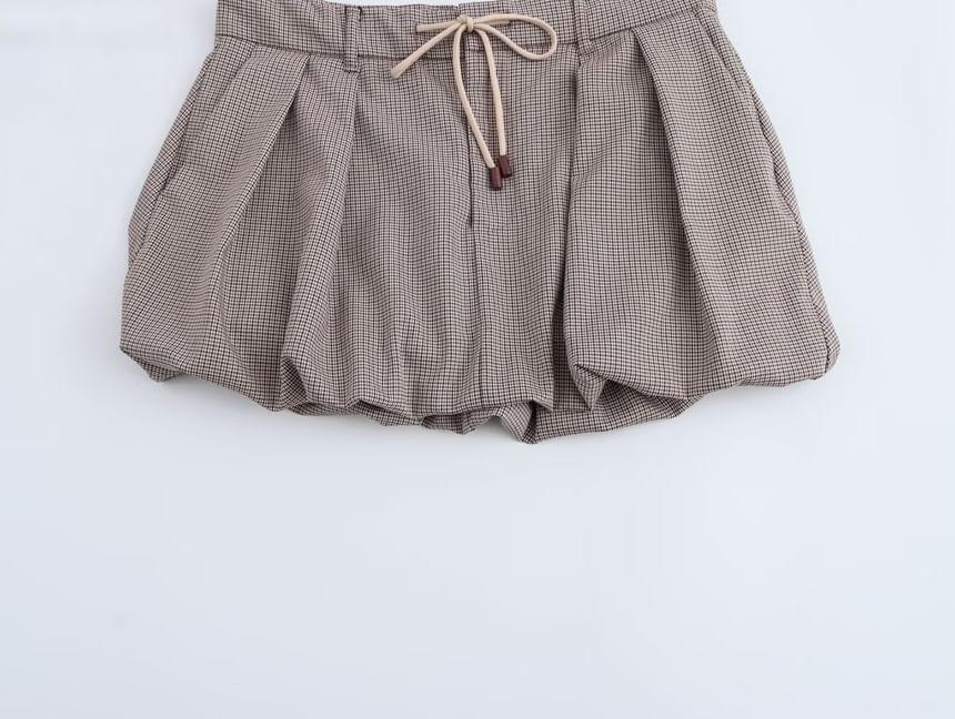 Drawstring Waist Mini A-Line Skirt Product Image