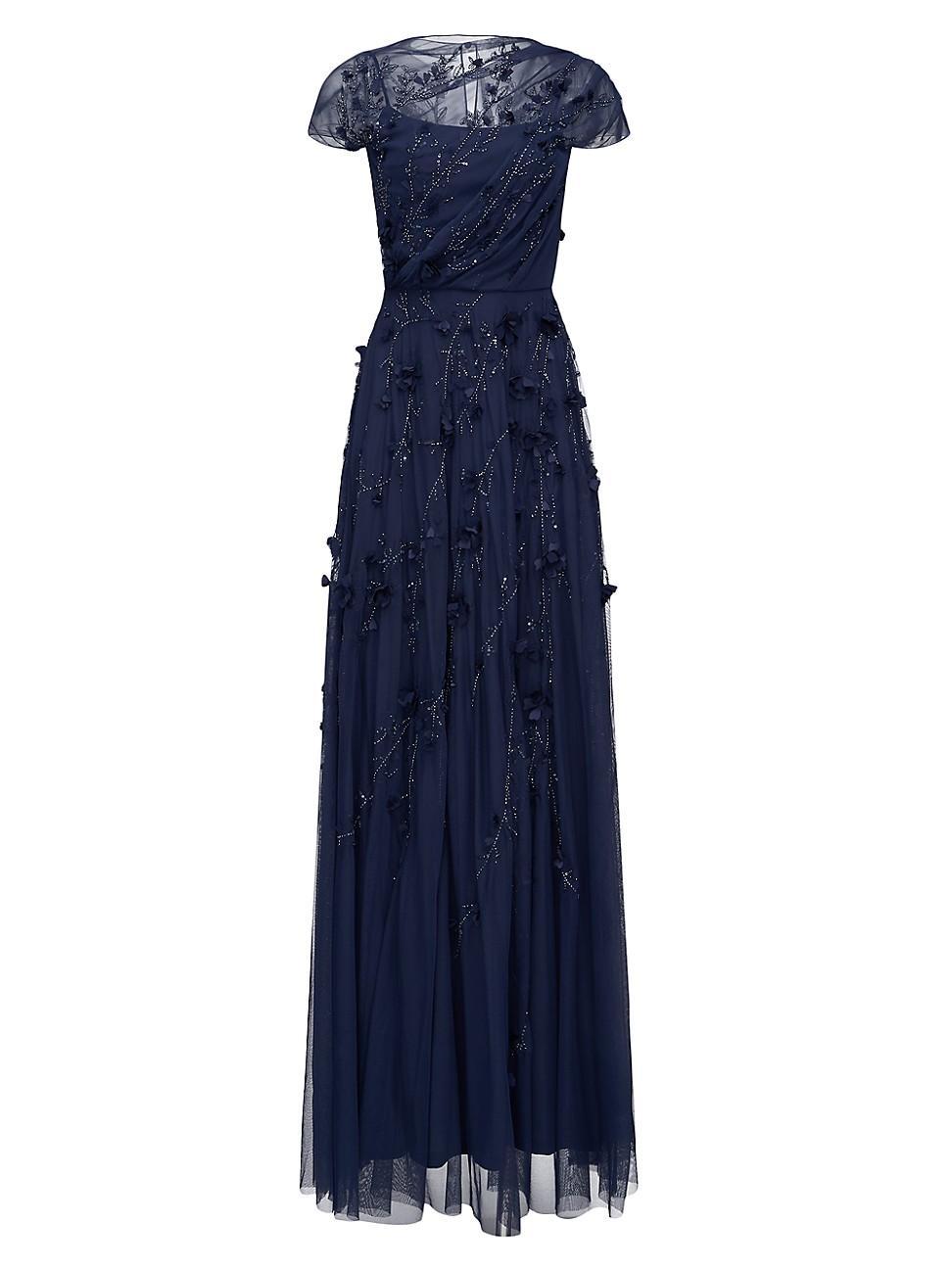 Womens Valerie Embroidered A-Line Gown Product Image