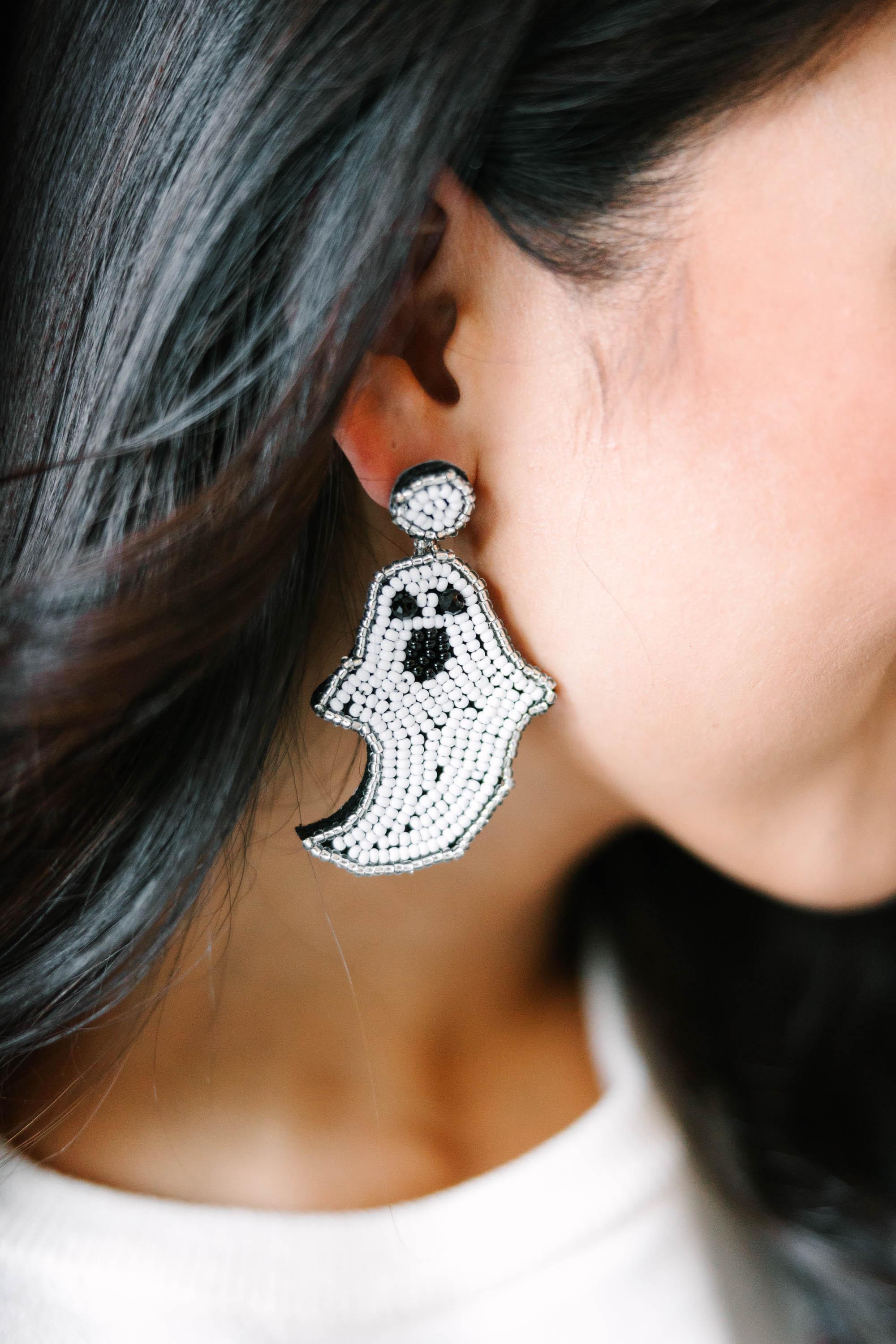 Halloween Ghost Beaded Earring Female Product Image