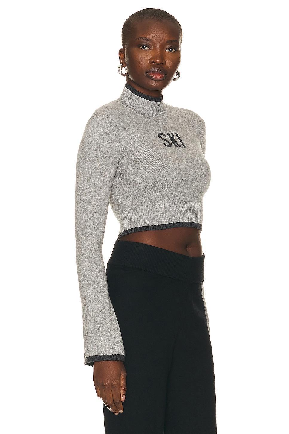 YEAR OF OURS Ski Bell Sleeve Cashmere Sweater in Grey. - size XL (also in L, M, S, XS) Product Image