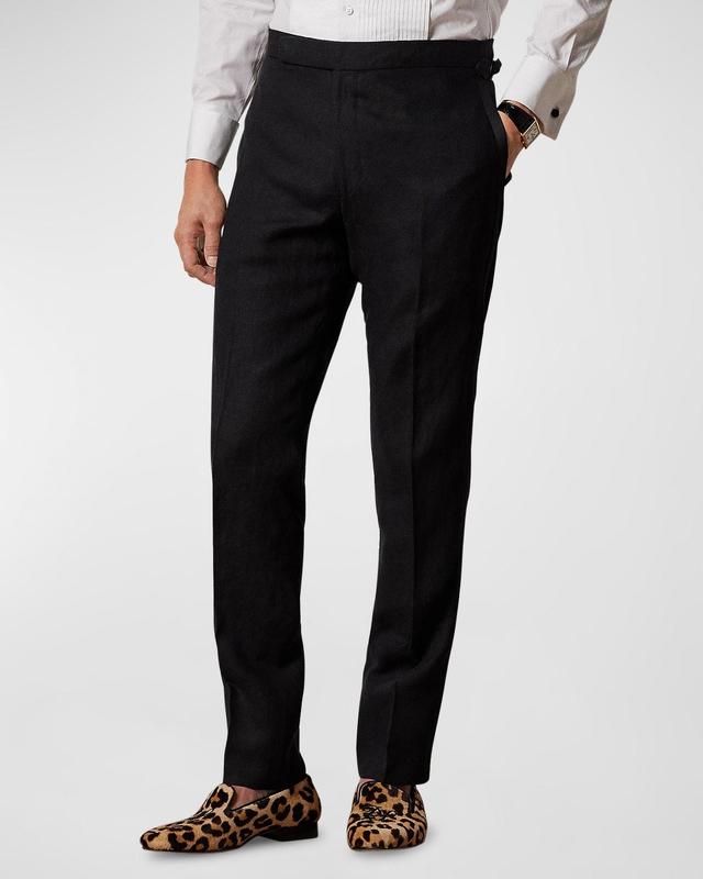 Mens Linen Tuxedo Pants Product Image