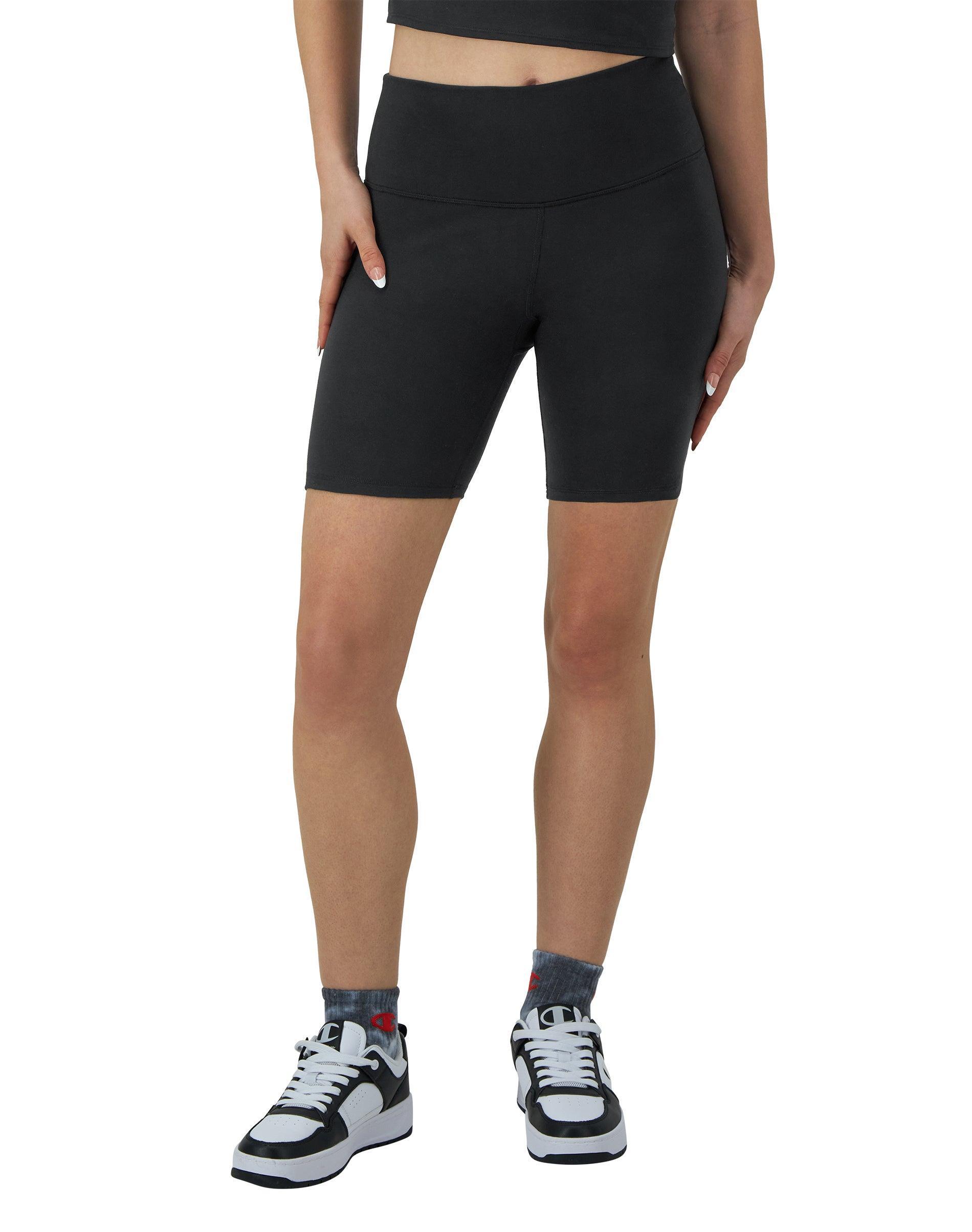 Womens Champion Soft Touch Period Bike Shorts, C Logo, 7 Black 2XL product image