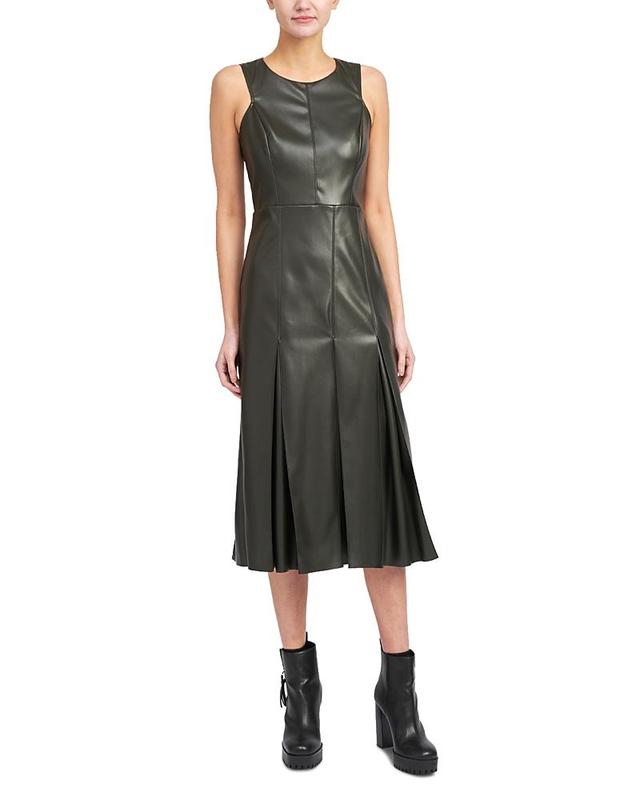 En Saison Layne Faux Leather Midi Dress Product Image