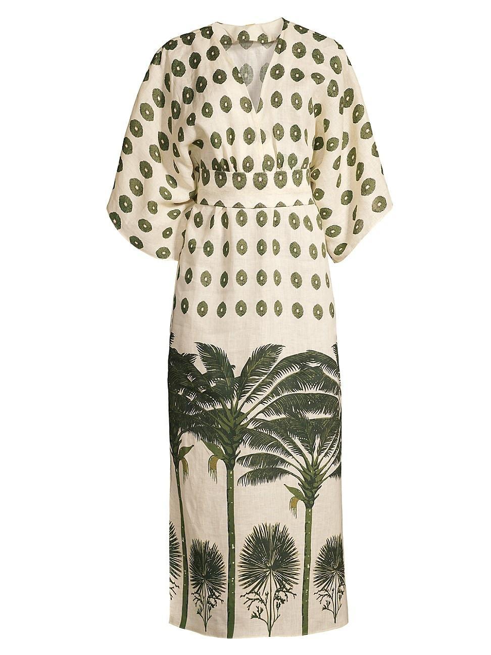 Womens Topacio Palm-Print Maxi Dress Product Image