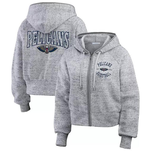 Womens WEAR by Erin Andrews Heather Gray New Orleans Pelicans Speckled Radiator Full-Zip Hoodie Product Image