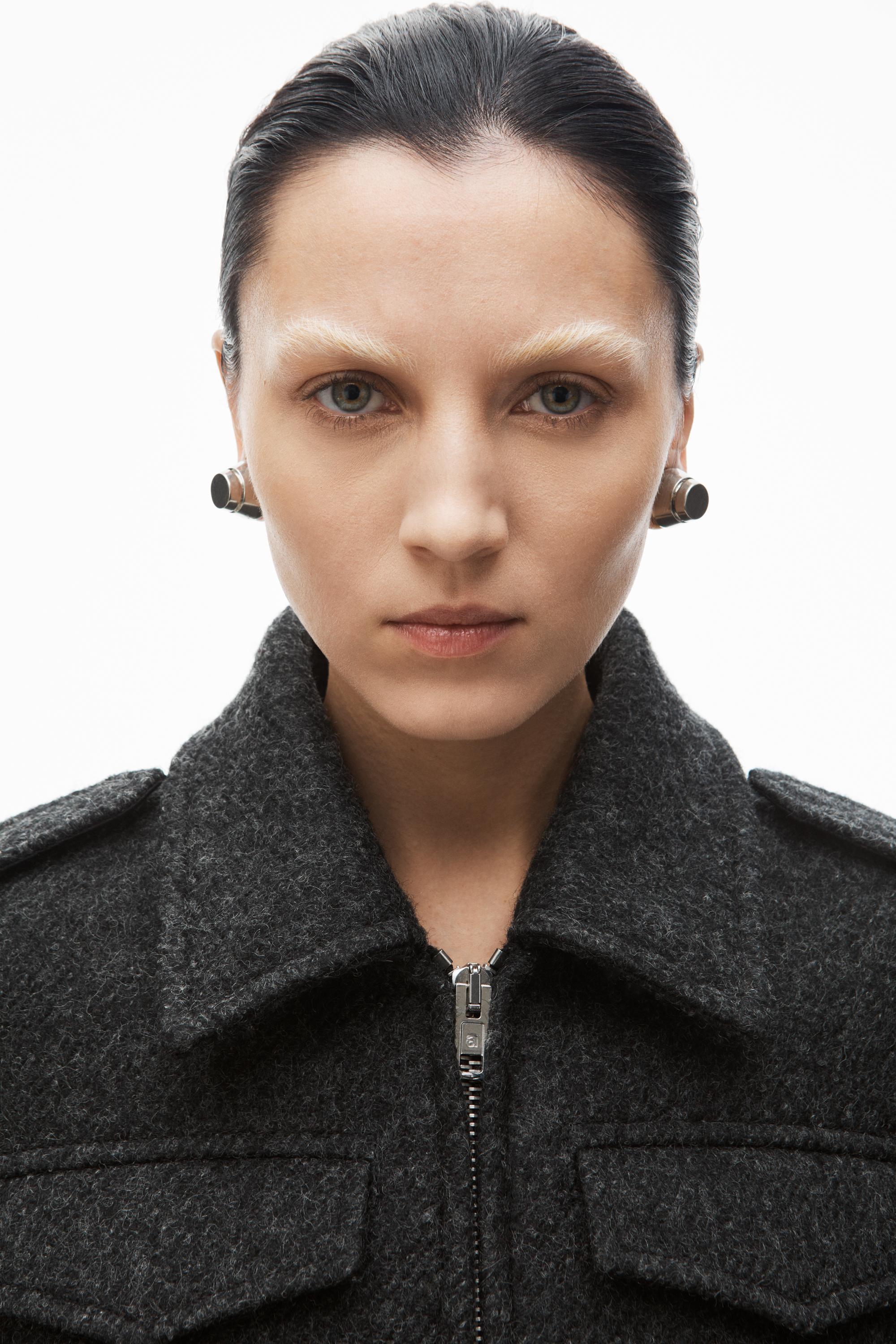 Cropped Military Jacket In Donegal Wool Product Image