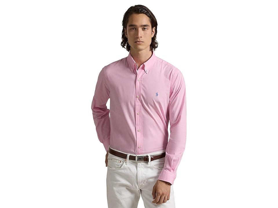 Polo Ralph Lauren Classic Fit Stretch Poplin Shirt (Carmel ) Men's Clothing Product Image