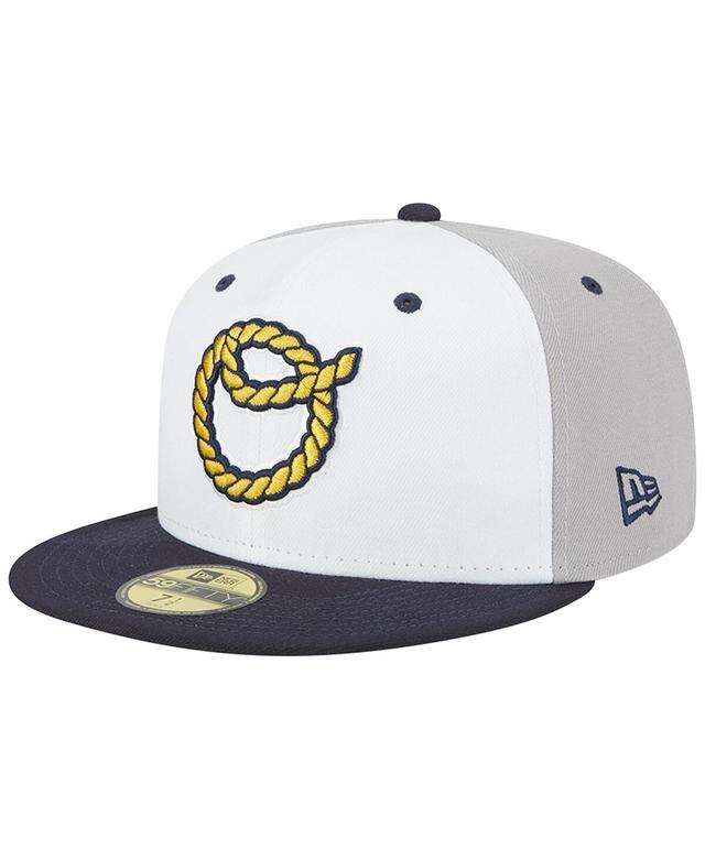 New Era Mens White Omaha Storm Chasers Theme Nights Omaha Cattlemen 59Fifty Fitted Hat Product Image