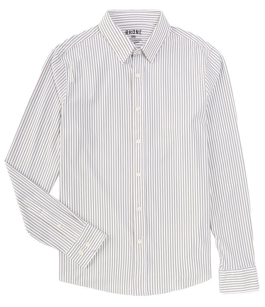 RHONE Slim-Fit Performance Stretch Commuter Stripe Long Sleeve Woven Shirt Product Image