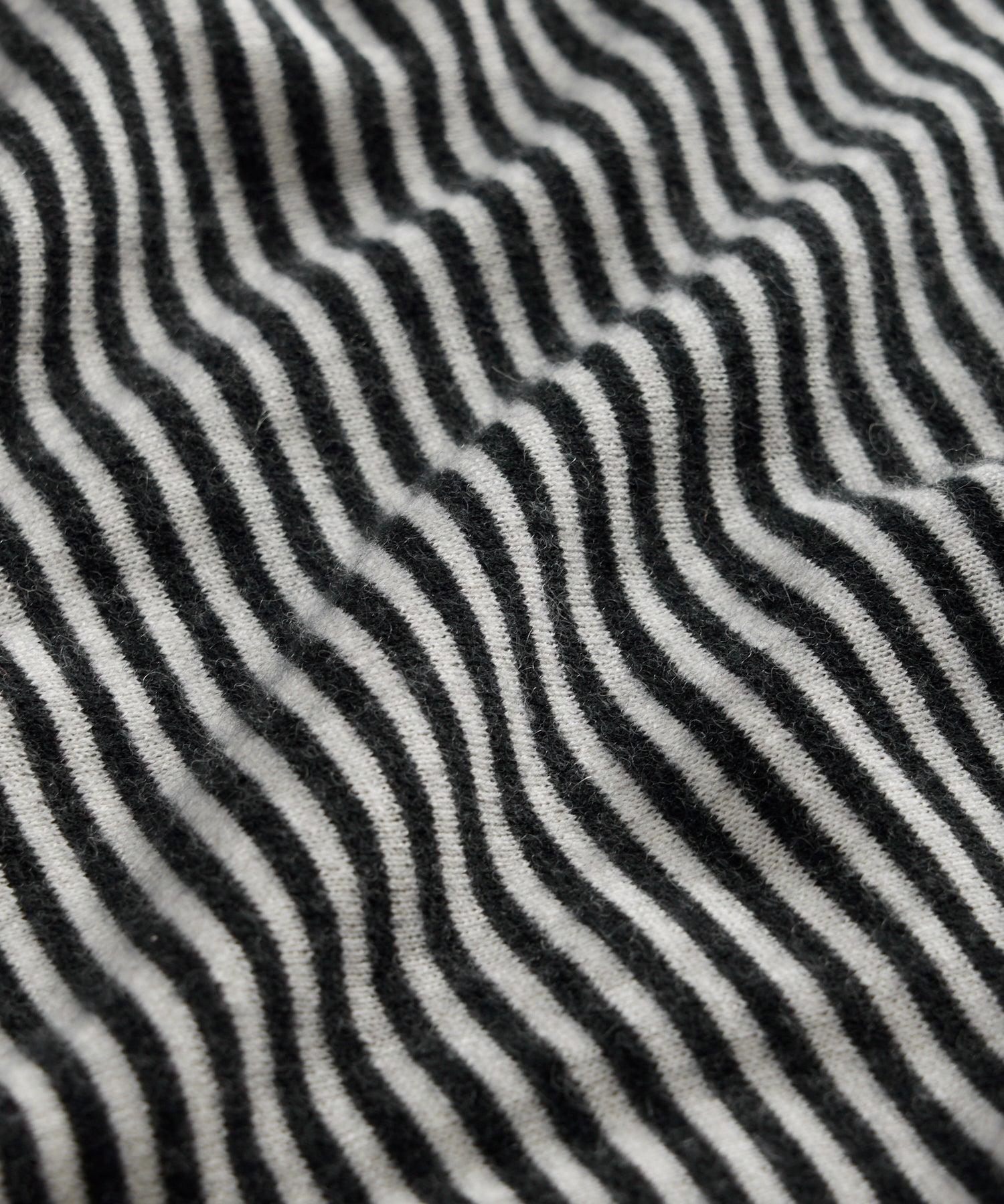 Premium Cashmere Pocket Tee in Black Stripe Product Image