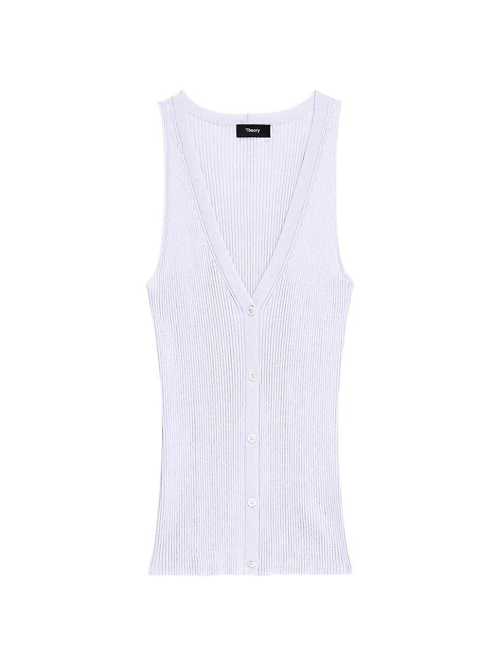 Womens Rib-Knit Vest Product Image