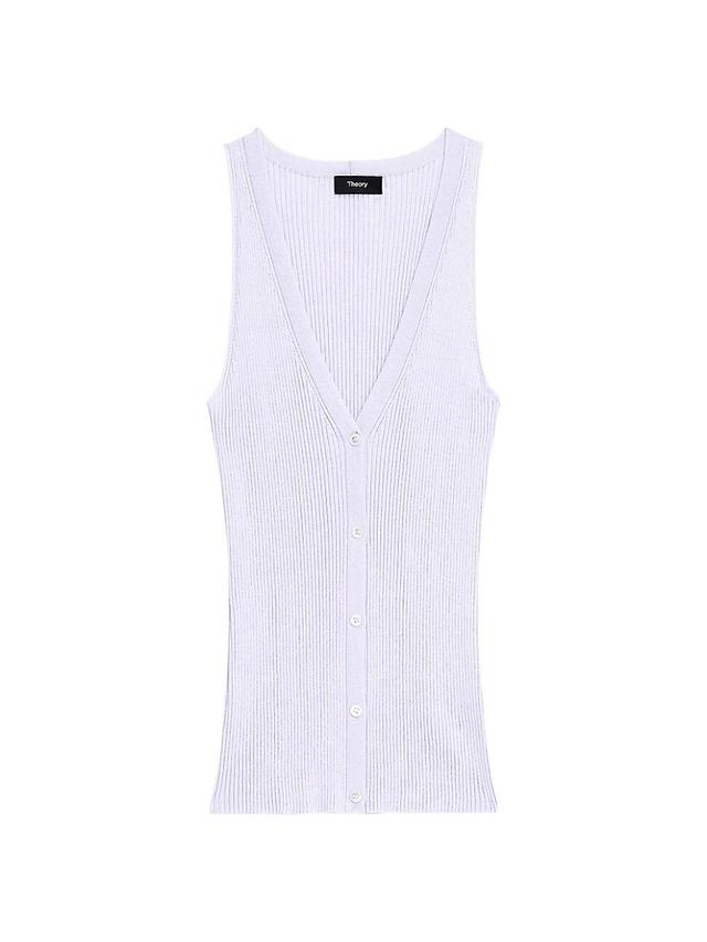 Womens Rib-Knit Vest Product Image