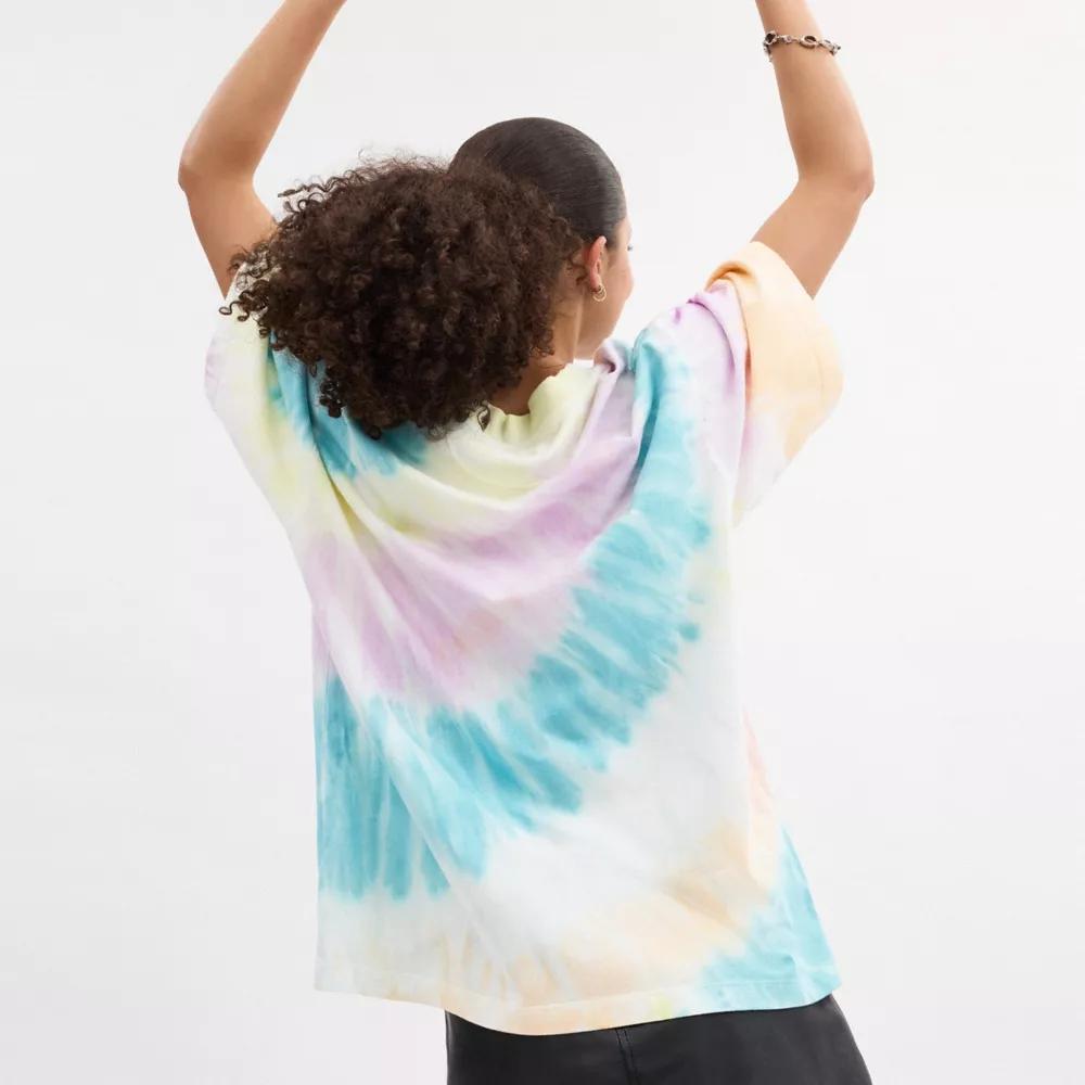 Tie Dye Crewneck T Shirt In Organic Cotton Product Image