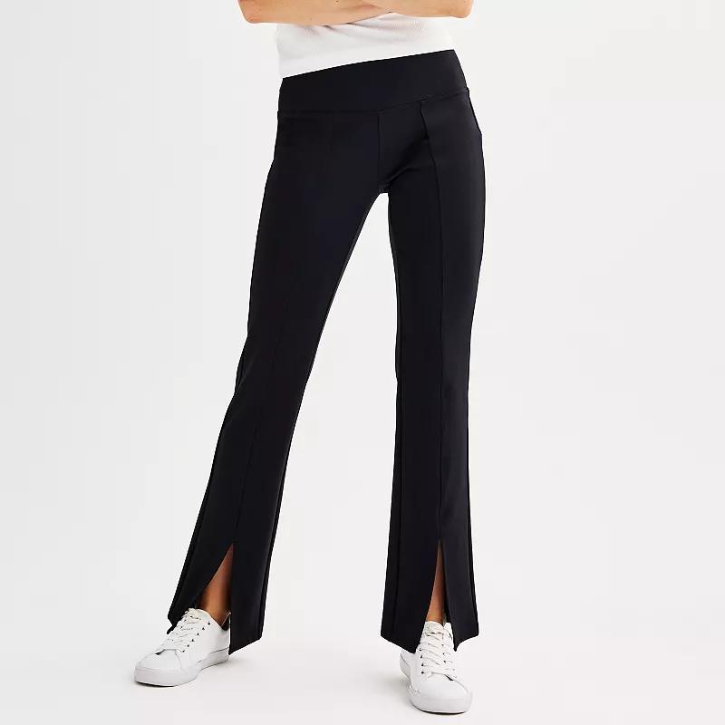 Womens FLX Elevate Ponte Front-Slit Flare Pants Product Image