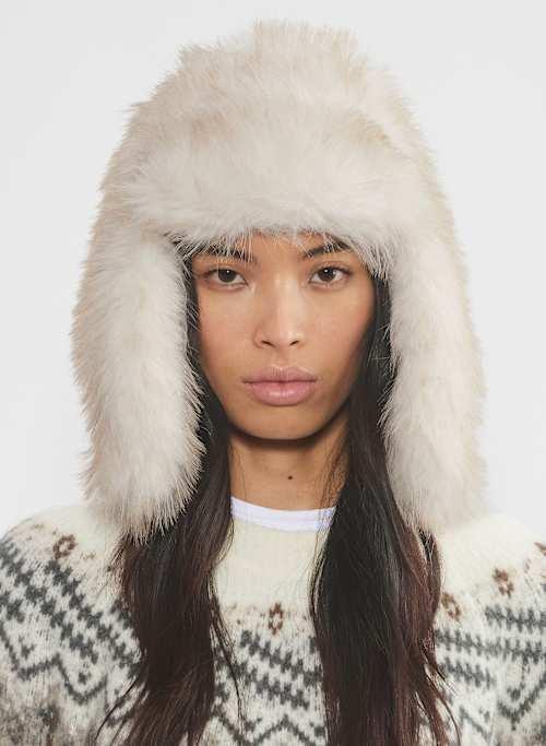 real faux fur trapper hat Product Image