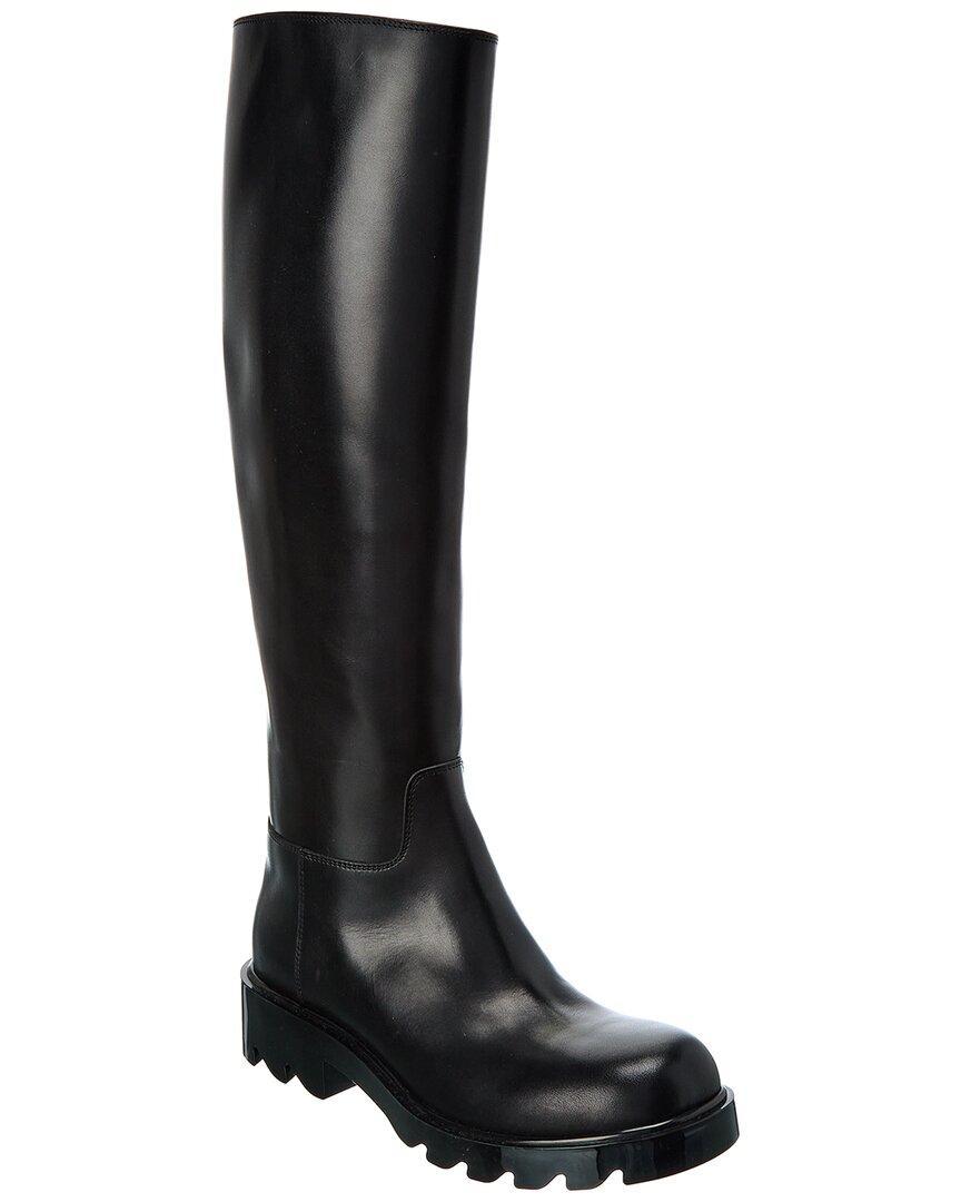 Strut Leather Knee-high Boot In Black product image