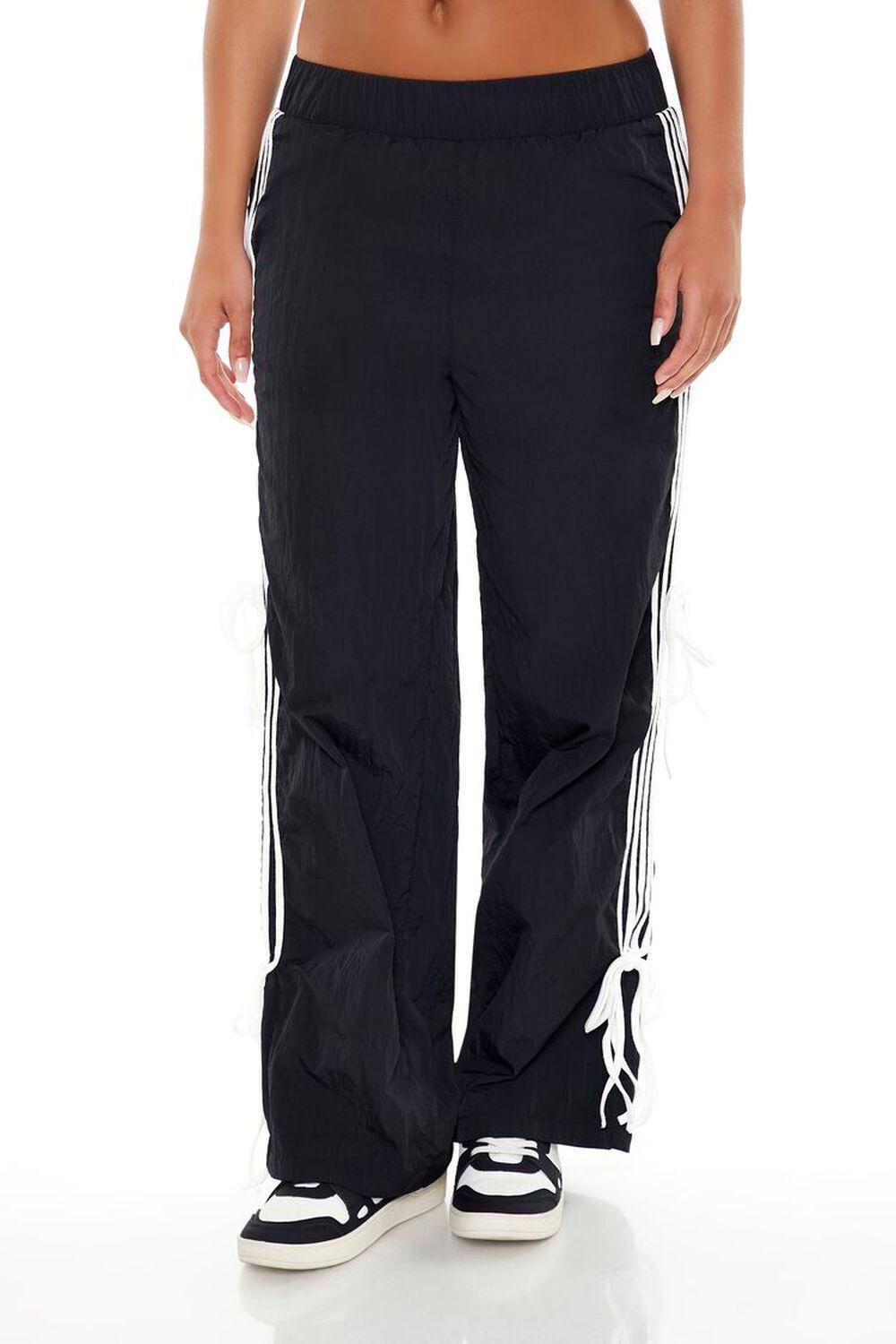 Mid-Rise Striped Bow Sweatpants | Forever 21 Product Image