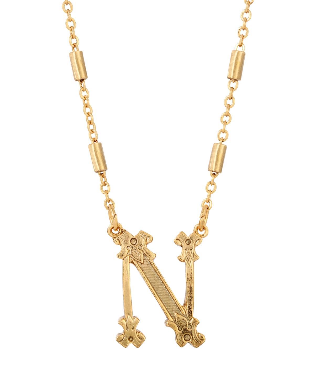 1928 Tone Initial W Pendant Necklace Product Image