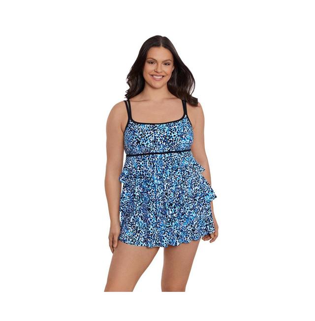 Womens Longitude Triple Tier Swim Dress Product Image