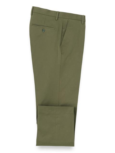 Cotton Stretch Twill Pants - Olive Product Image