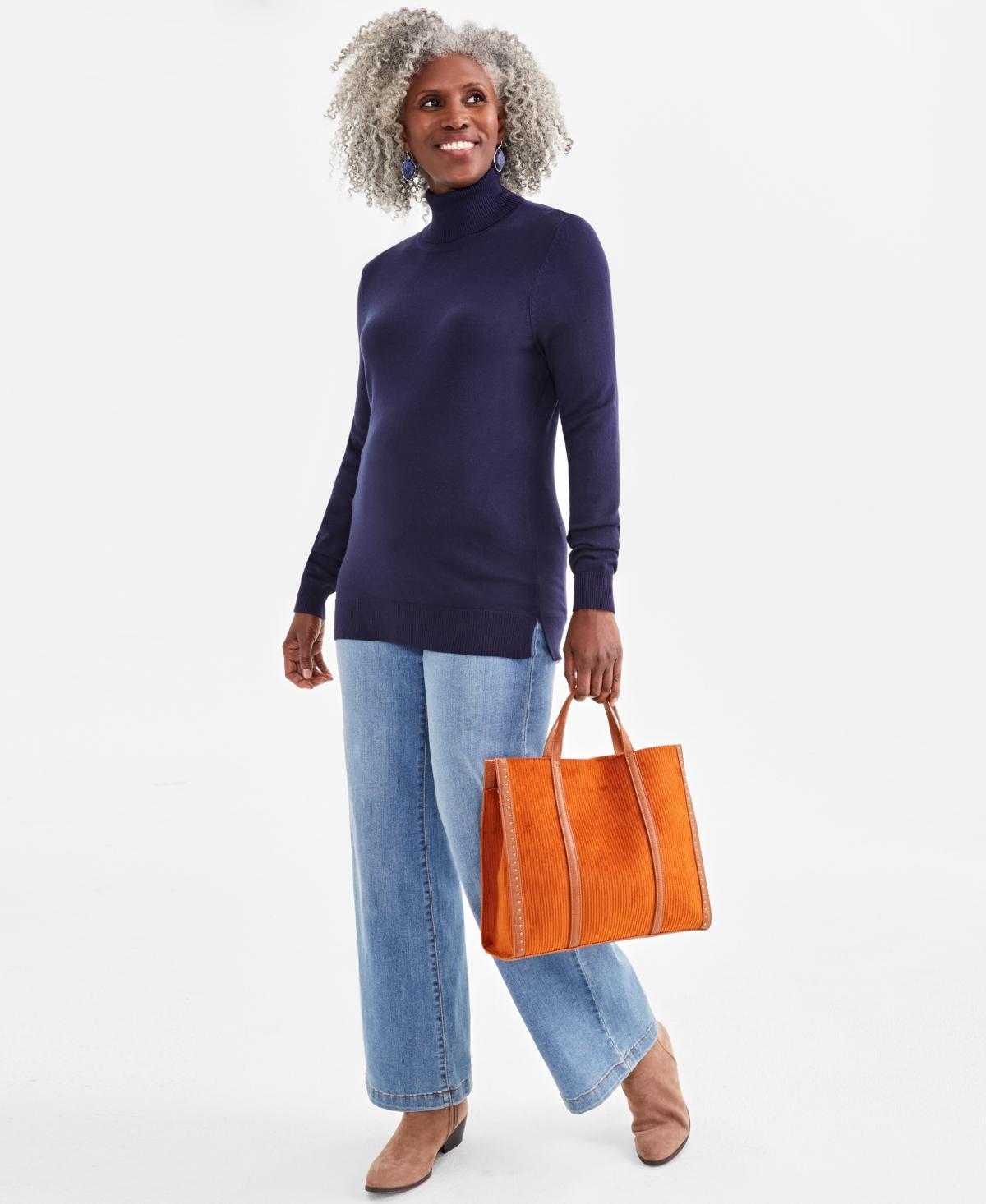 Style & Co Womens Turtleneck Long-Sleeve Sweater, Created for Macys Product Image