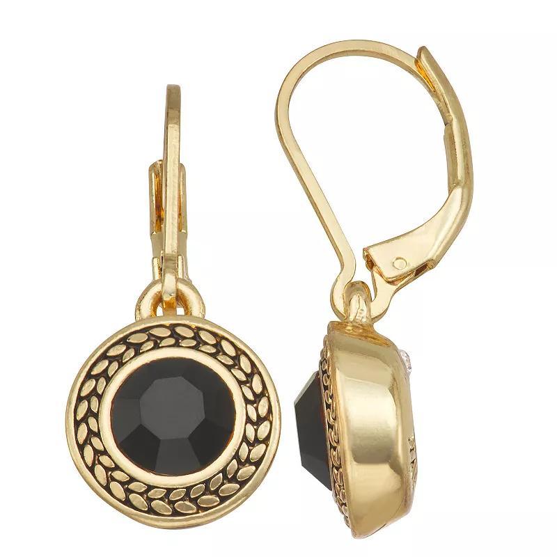 Napier Gold Tone Round Drop Earrings, Womens Product Image