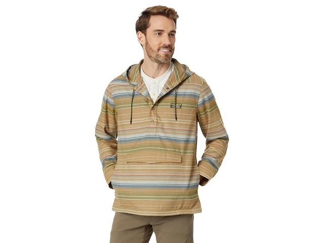 L.L.Bean Katahdin Performance Flannel Anorak (Dark Bronze) Men's Clothing Product Image