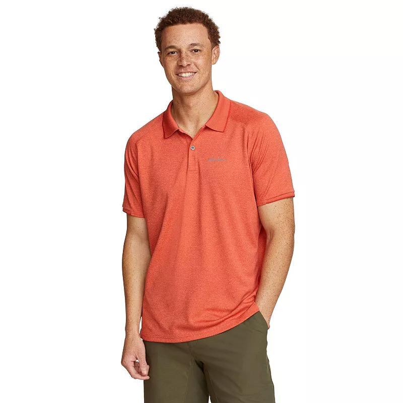 Mens Eddie Bauer UPF 50 Resolution Polo Blue Green Product Image