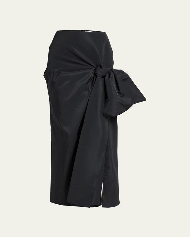 Womens Knotted Bow Maxi Skirt Product Image