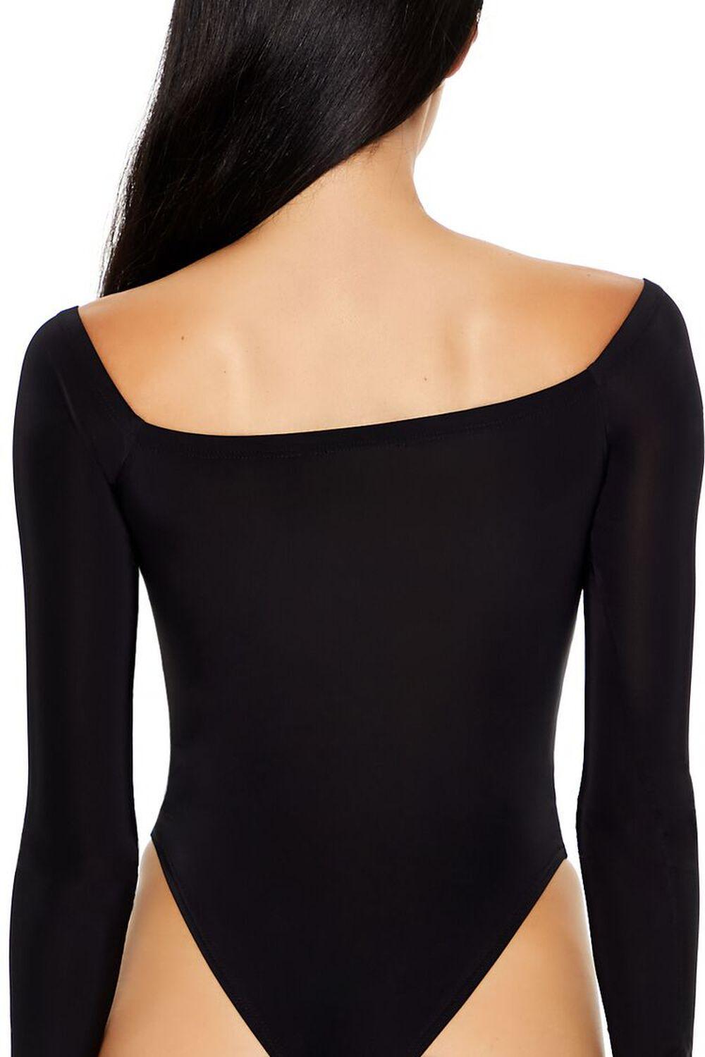 Sheer Mesh Cross Bodysuit | Forever 21 Product Image