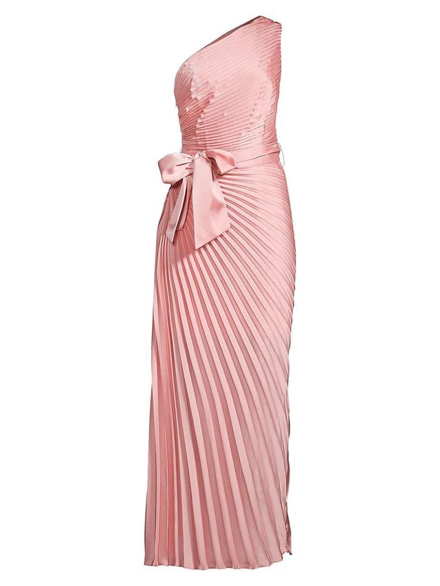 Womens Estelle Satin One-Shoulder Gown Product Image