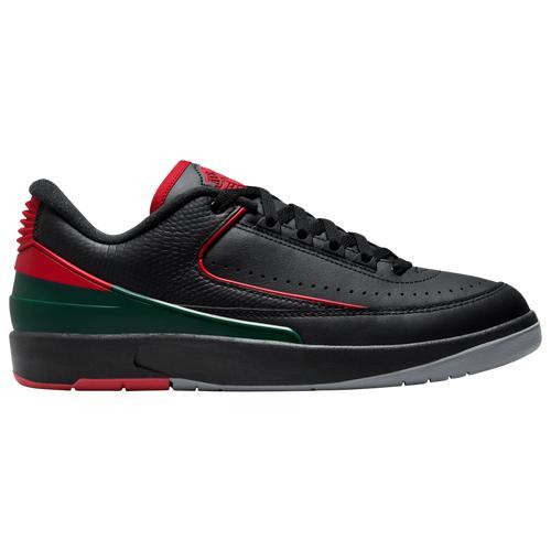 Jordan Mens Retro 2 Low - Basketball Shoes Black/Fire Red/Fir Product Image