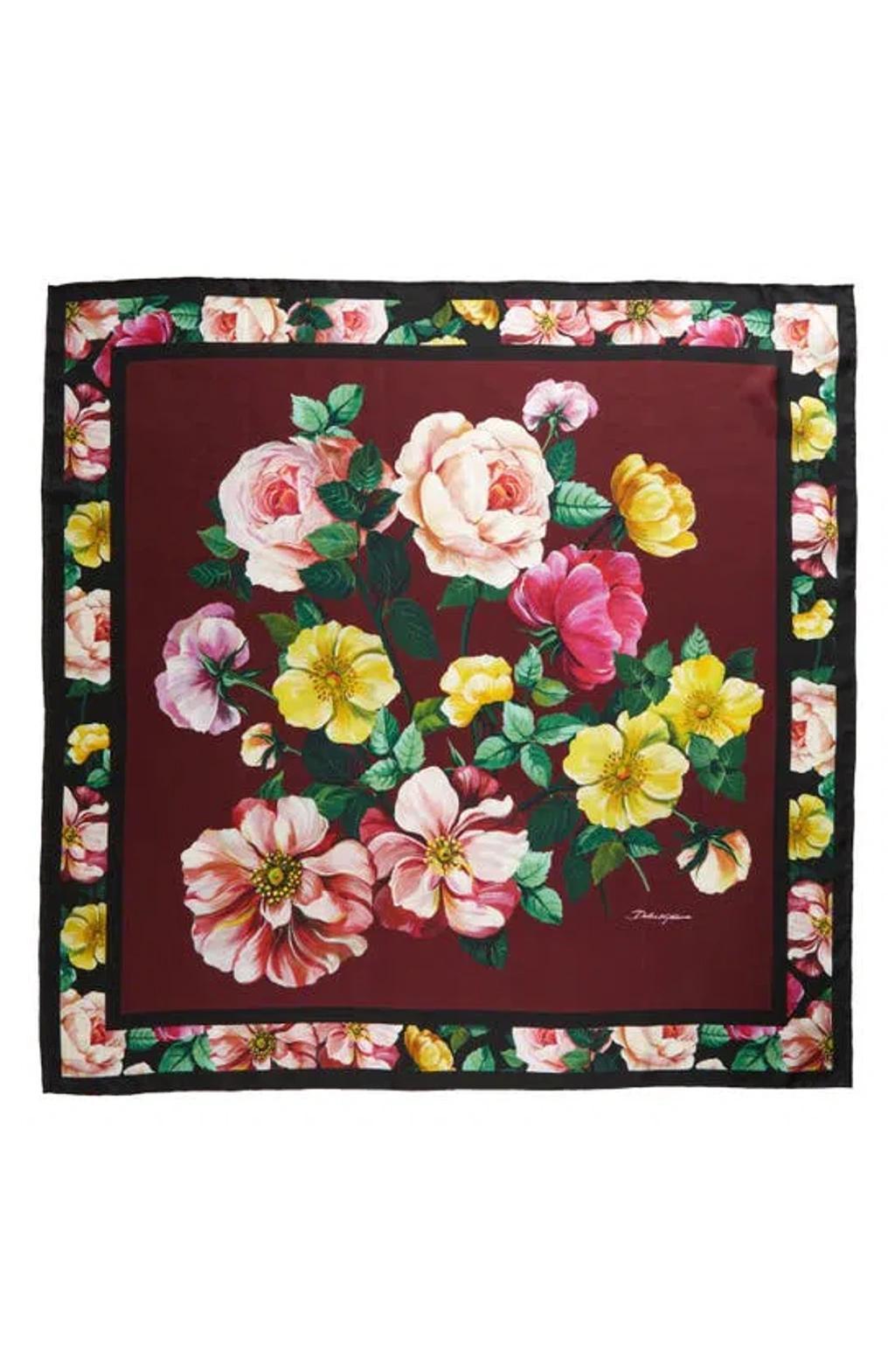 Floral Silk Scarf In Cameliabdx Product Image