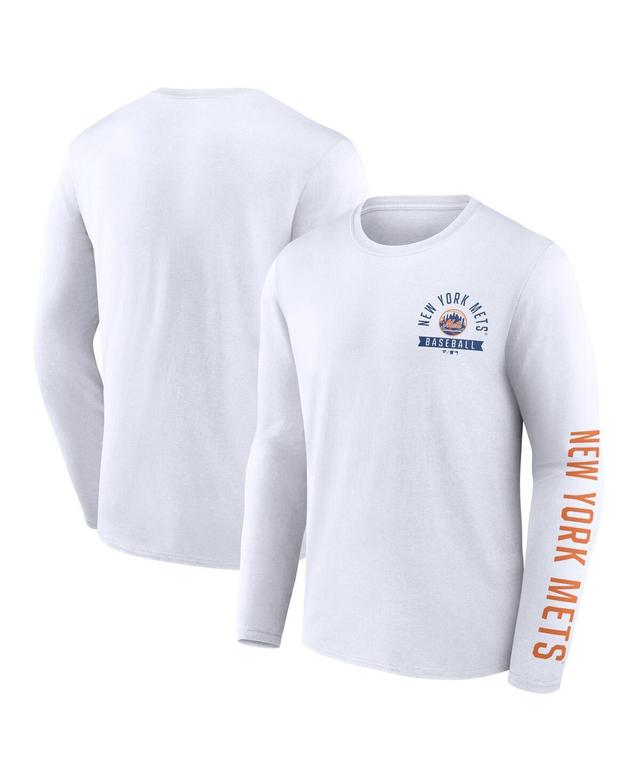 Mens Fanatics Branded New York Mets Pressbox Long Sleeve T-Shirt Product Image