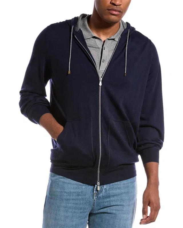 Wool & Cashmere-blend Jacket In Blue Product Image