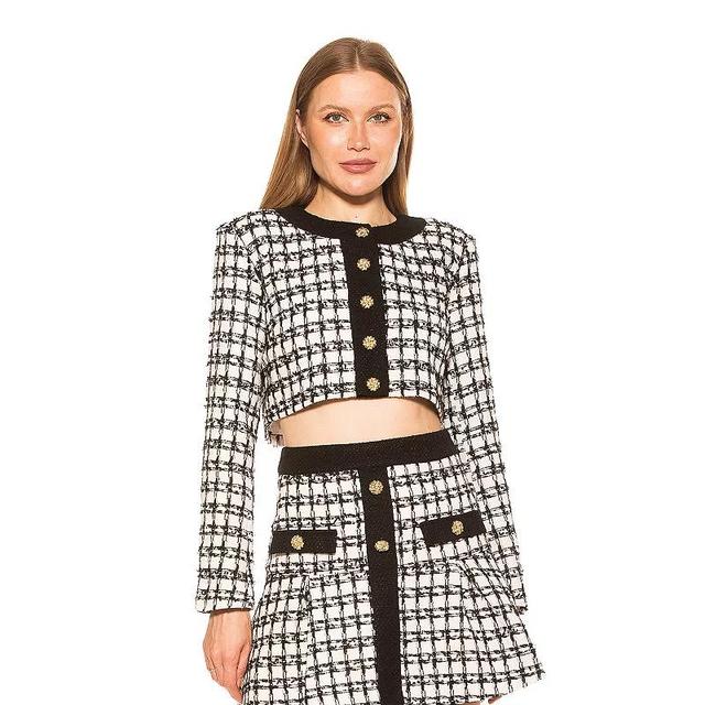 Womens ALEXIA ADMOR Clara Cropped Tweed Jacket Product Image