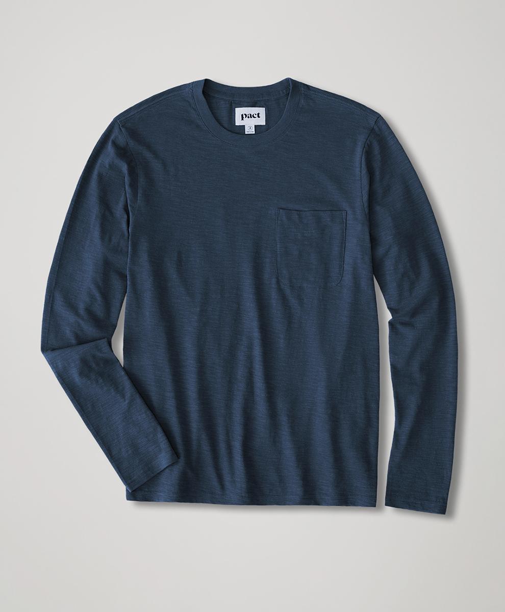 Organic Cotton Field Midweight Slub Long Sleeve Crew Tee Product Image